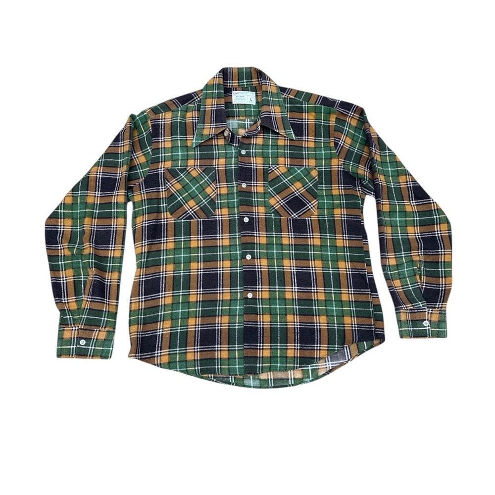 Men’s Vintage 70’s Plaid Flannel Shirt